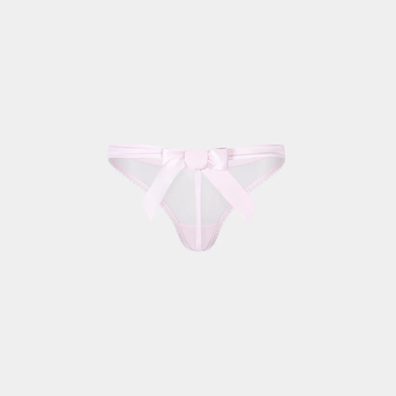 Satinschleife G-String - Rosa