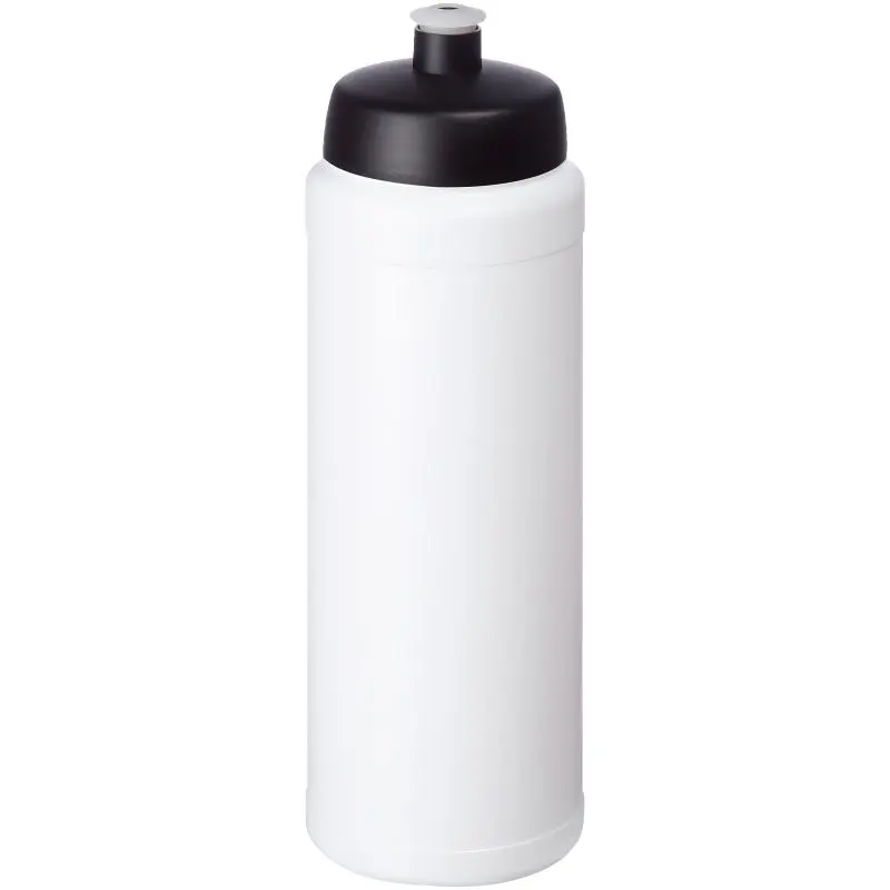 Baseline Plus Sportflasche 750 ml, Weiß-Schwarz, Mit Sportdeckel, Robust