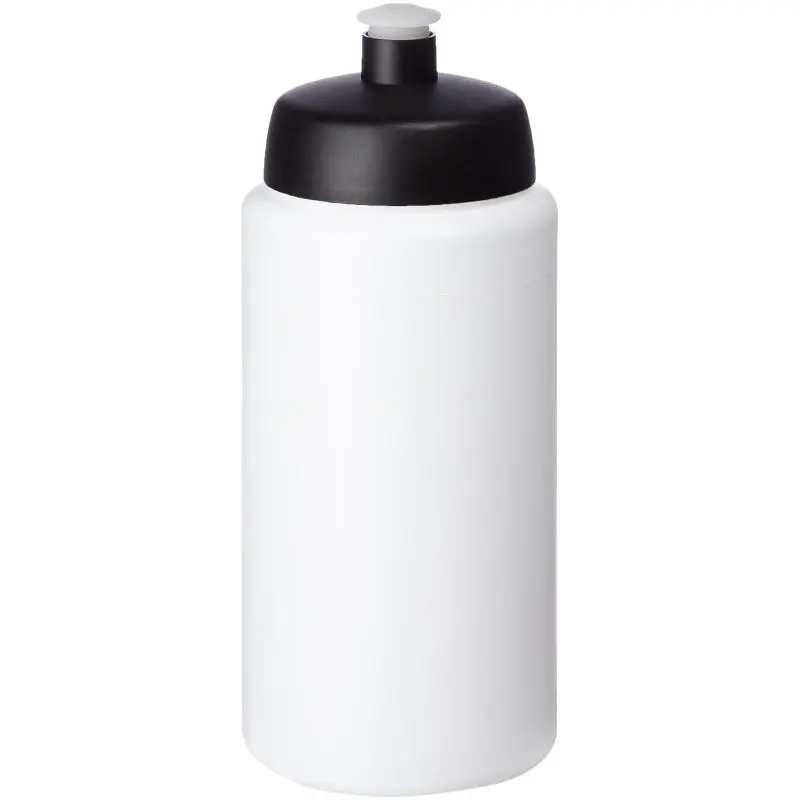 Baseline Plus grip 500 ml, Weiß-Schwarz, Sportflasche mit Sportdeckel, Handlich