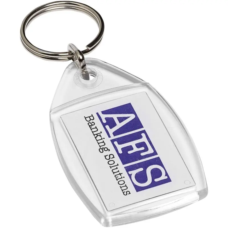 Diamond-shaped Keychain - Clear Transparent - Stylish and Practical Accessory