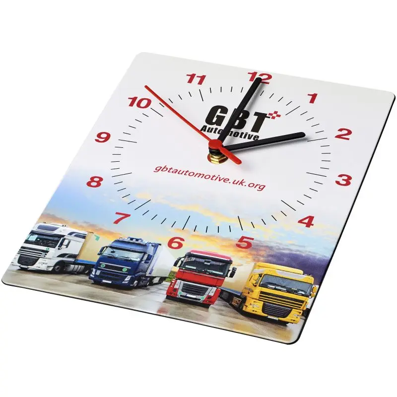 Brite-Clock Elegante Rechteckige Wanduhr - Modernes Schwarz, Präzisionsuhrwerk