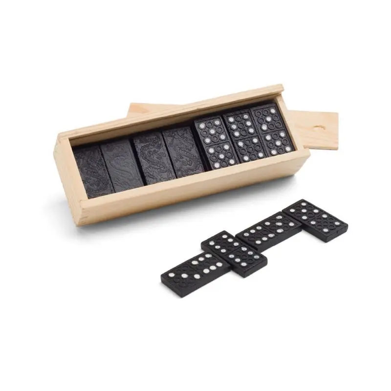 MIGUEL Domino-Set in Naturhellem Holz - Zeitloses Legespiel für Alt und Jung