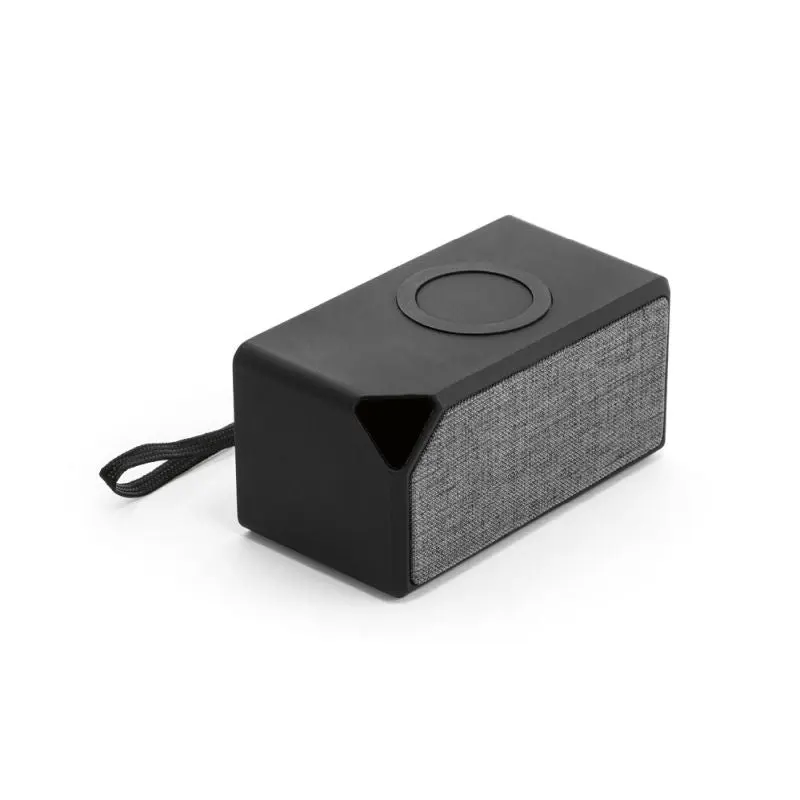 GRUBBS Mobiler ABS-Lautsprecher, kabelloses Laden, Schwarz – Modern & Praktisch