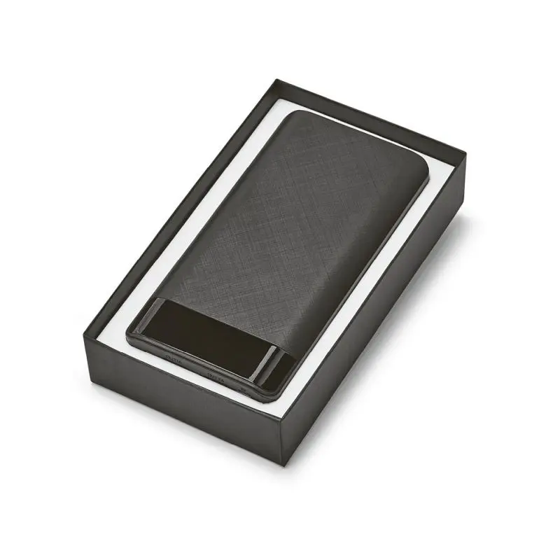 RAMAN Tragbare Powerbank aus ABS, 16'000 mAh - Hohe Kapazität - Schwarz