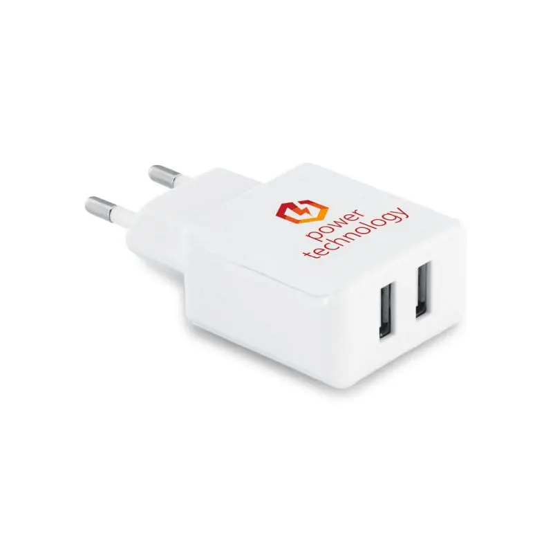 REDI USB-Adapter aus ABS mit 2 Ausgängen - Weiß