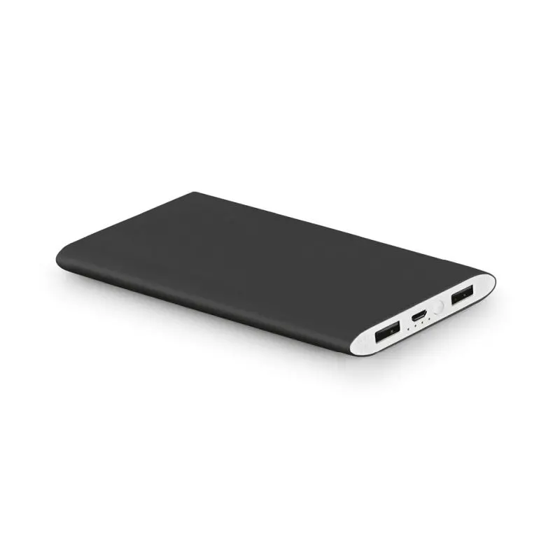 NOBEL Powerbank aus robustem Aluminium, 7'200 mAh Kapazität - Schwarz