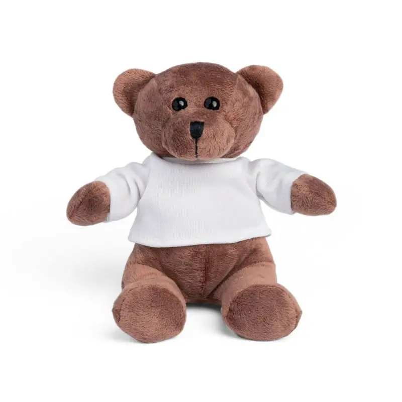 Kuschelweicher BEAR Teddybär - Plüschtier mit T-Shirt - weiß - Stofftier, Schmusetier
