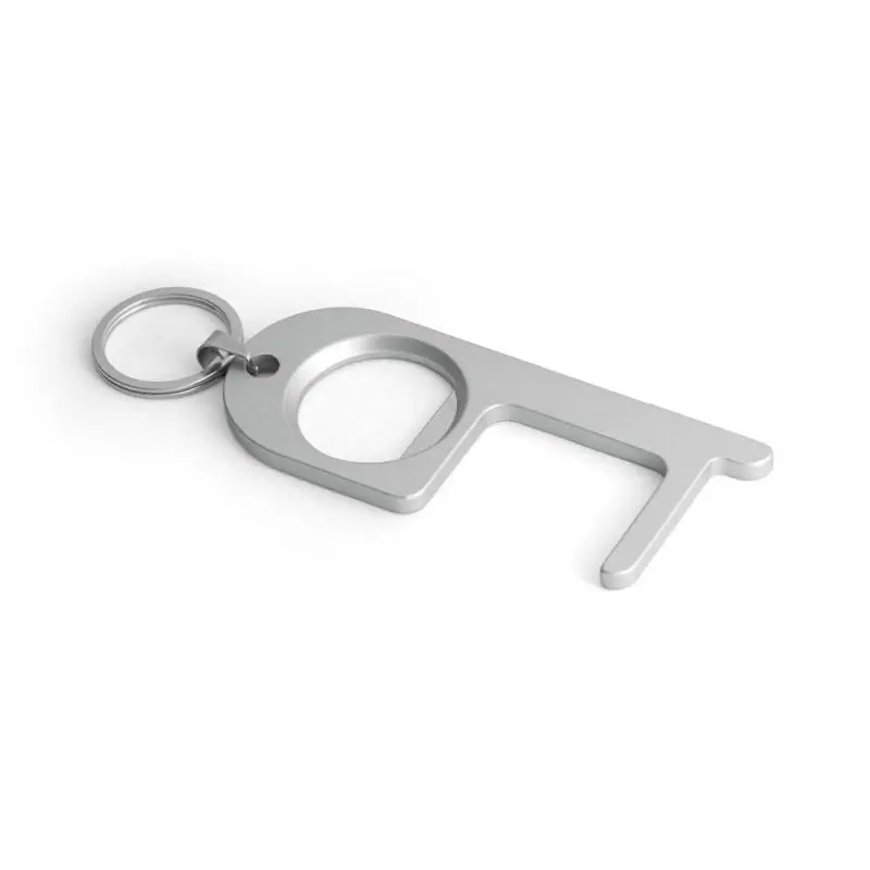 HANDY Aluminium Schlüsselanhänger mit Flaschenöffner – Satinsilber