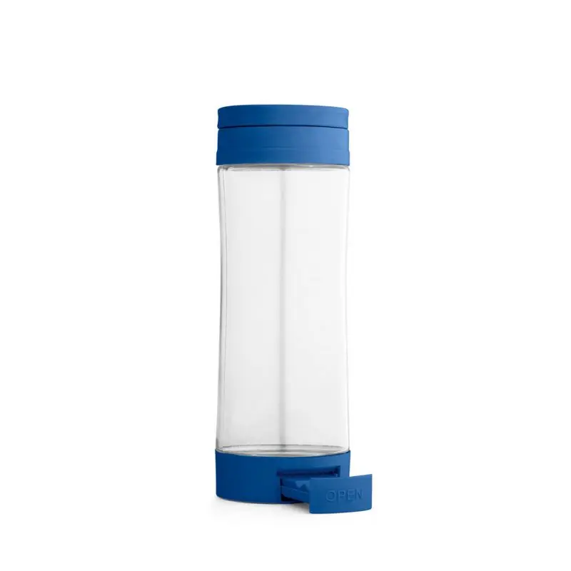 QUINTANA Glas-Sportflasche, Königsblau, 390 ml, Elegant & Robust