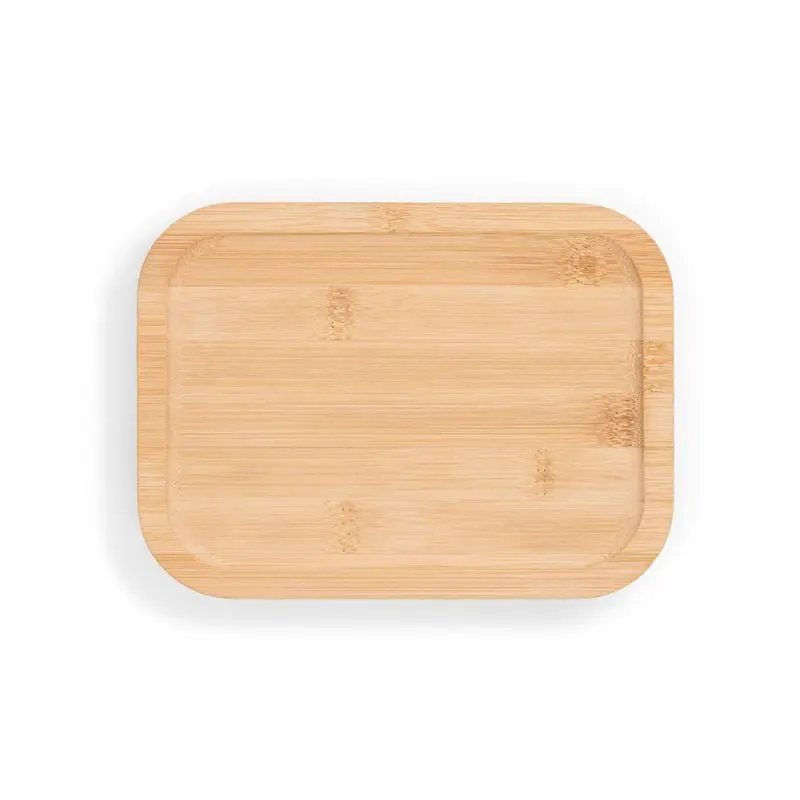 PORTOBELLO Lunchbox Hermetischer Behälter aus Borosilikatglas und Bambusdeckel 1000ml - natur
