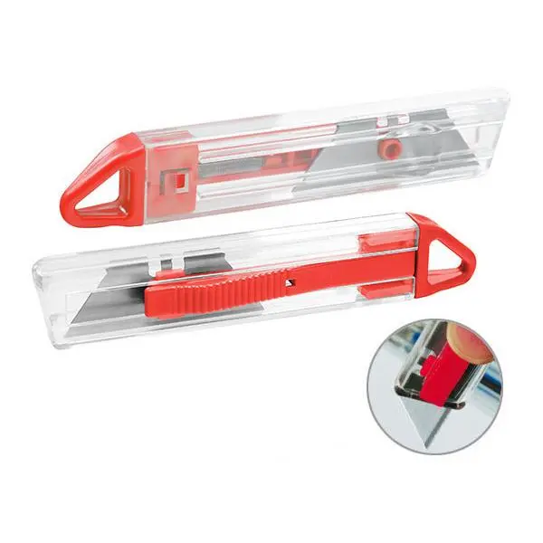 Großes Papiermesser in Glasklar-Rot – Präzise, Auffällig & Robust