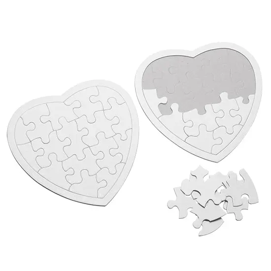 Puzzle Herz - Weiß: Romantisches Puzzle für liebevolle Stunden allein oder zu zweit