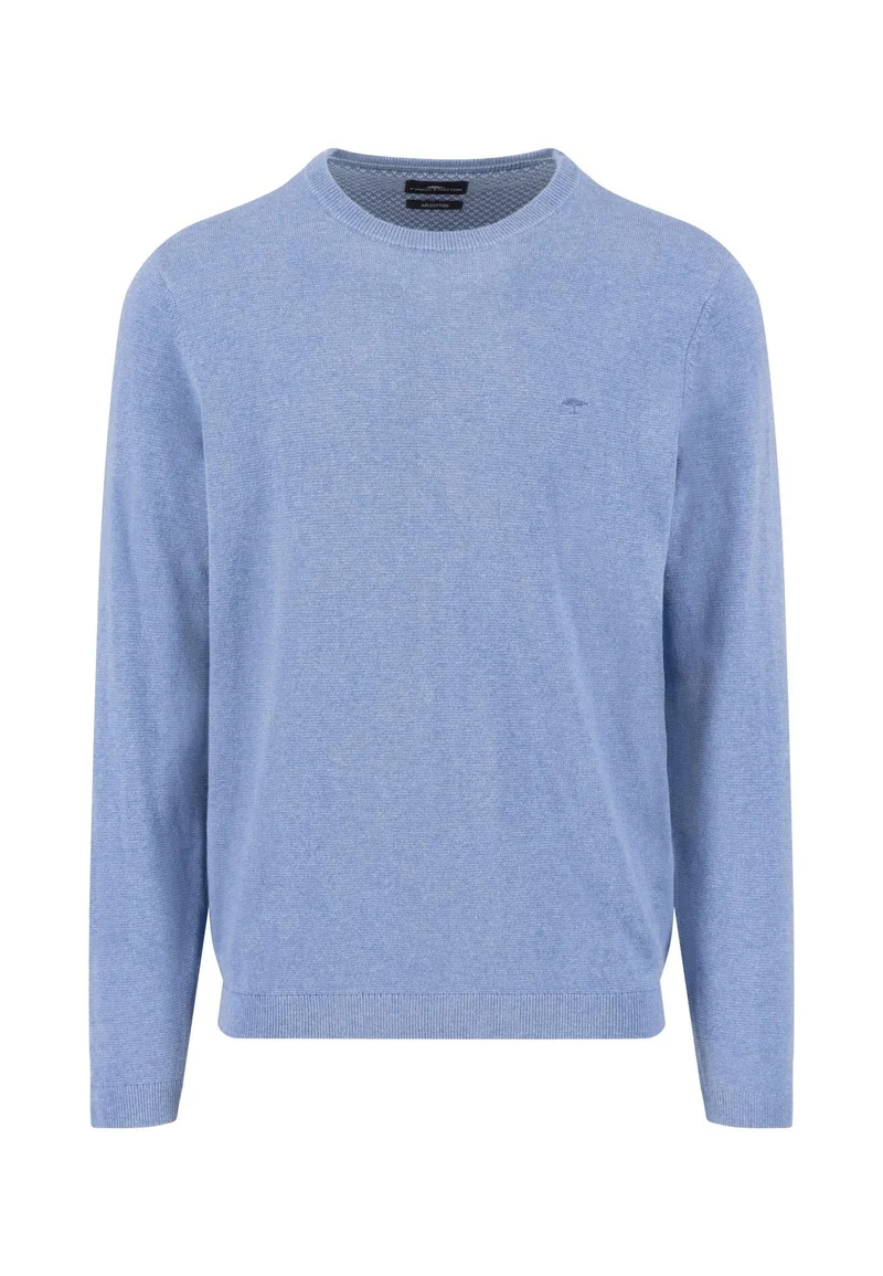 Fynch-Hatton Rundhalspullover blau