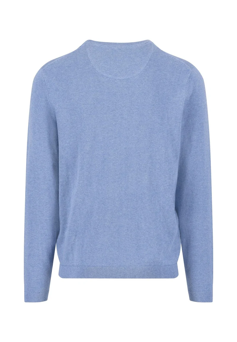 Fynch-Hatton Rundhalspullover blau