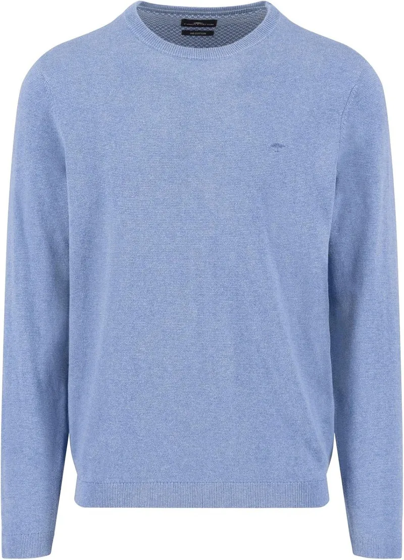 Fynch-Hatton Rundhalspullover blau