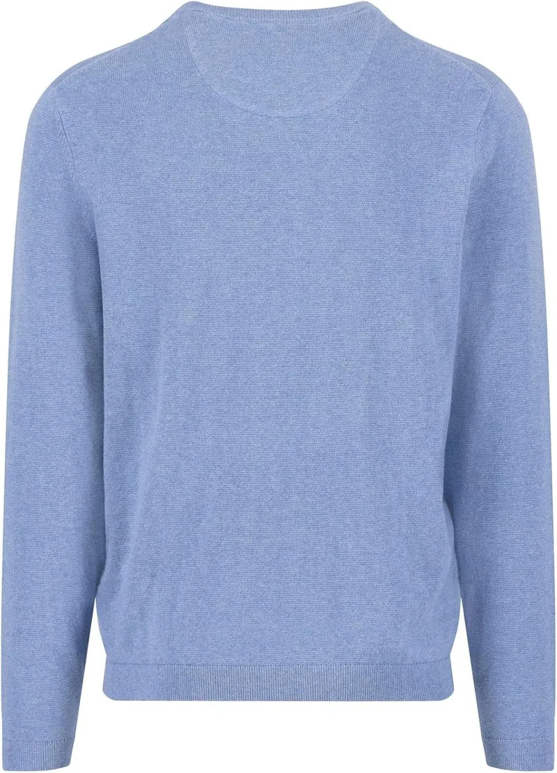 Fynch-Hatton Rundhalspullover blau
