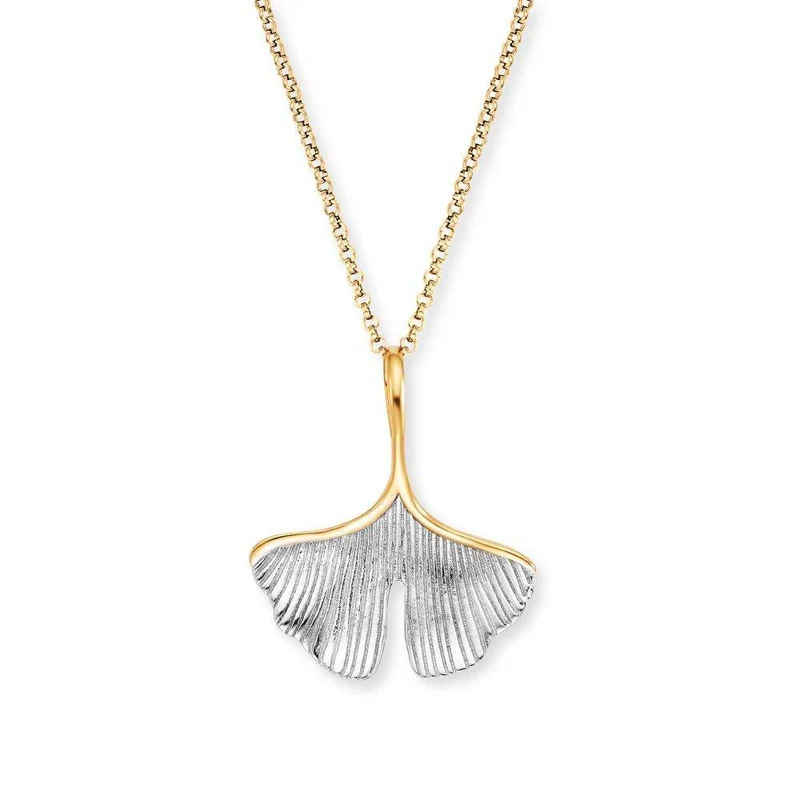 Damen-Halskette mit Anhänger 'Ginko' ERN-GINKGO-BIG