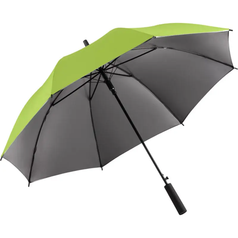 AC-Stockschirm FARE-Doubleface - Limette-Grau, stilvoller Regenschutz mit umkehrbarem Design