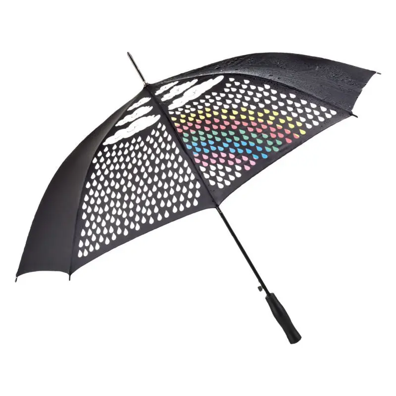 Colormagic AC-Stockschirm - Schwarz, Stilvoller und Magischer Wetterschutz