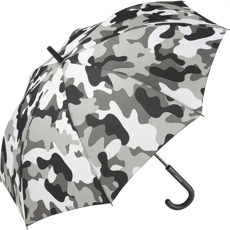 Automatischer Stockschirm FARE-Camouflage - grau-kombi Stilvoller und robuster Regenschirm