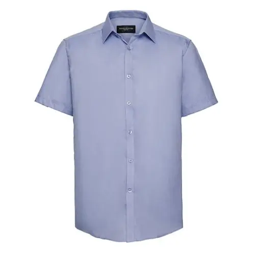 Herren Kurzarm-Hemd, Maßgeschneidert, Herringbone-Muster, Stilvoll
