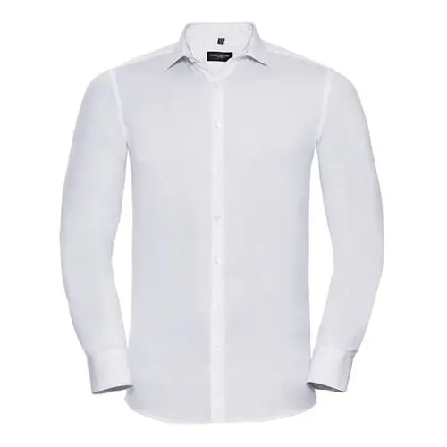 Herren Ultimatives Stretch-Hemd, Langarm, Enganliegend
