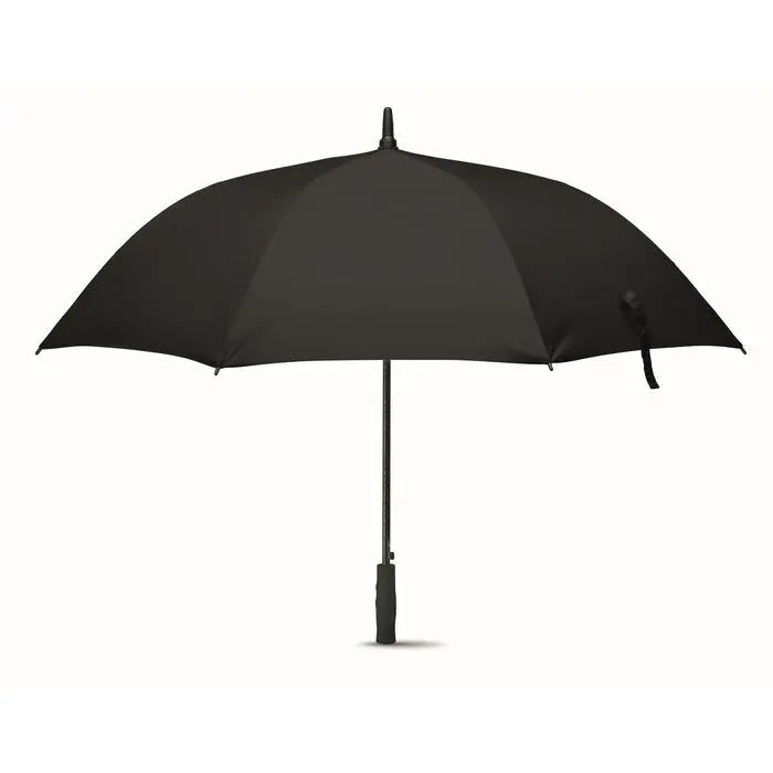 Eleganter Regenschirm GRUSA mit ABS Griff - Schwarz, Windfest & Komfortabel