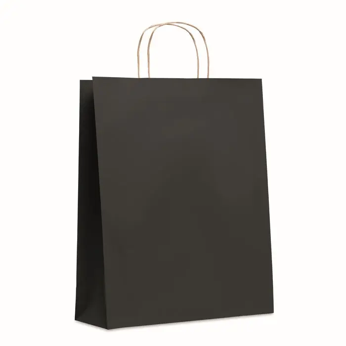 Papiertüte groß 90 g/m² PAPER TONE L - Schwarz Robuste und stilvolle Tragetasche