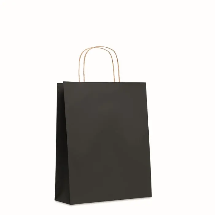 PAPER TONE M Mittelgroße Schwarze Papiertüte, 90 g/m²