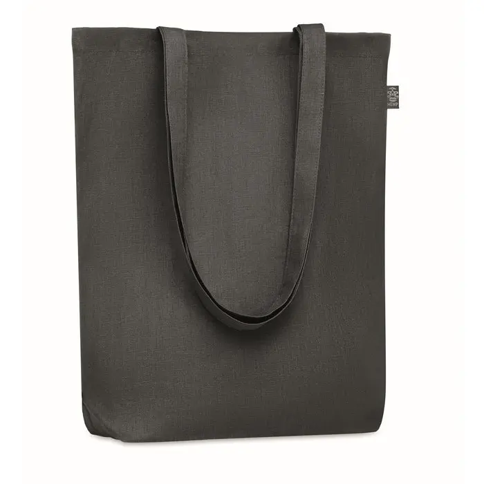 NAIMA TOTE – Robuste Hanf-Einkaufstasche, 200 g/m², schwarz