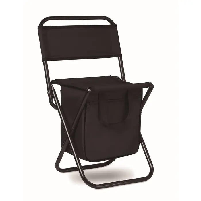 SIT & DRINK Klappstuhl mit Kühltasche in Schwarz – Praktisch & Kühlend