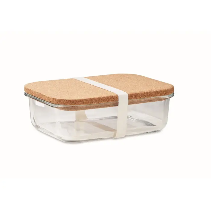 Glas Lunchbox CANOA mit Korkdeckel - Transparent & Stilvoll