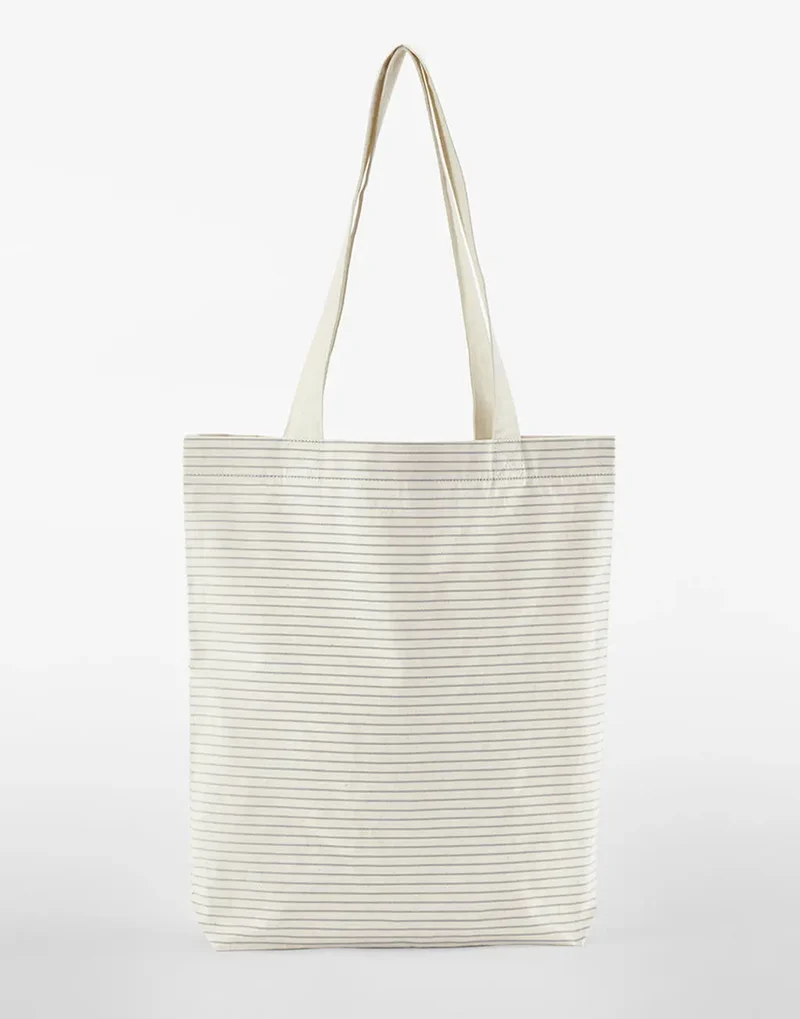Gestreifter Bio-Baumwoll-Shopper