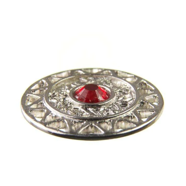 Trachten Metallknopf Silber mit Swarovski® Kristallen veredelt – ST-12-S Light Siam