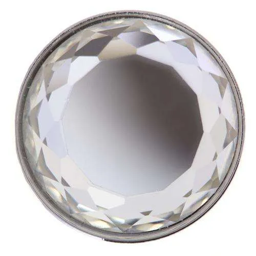 Strassknopf mit großem Strassstein Silber – Strass/Kristallknopf ST-100