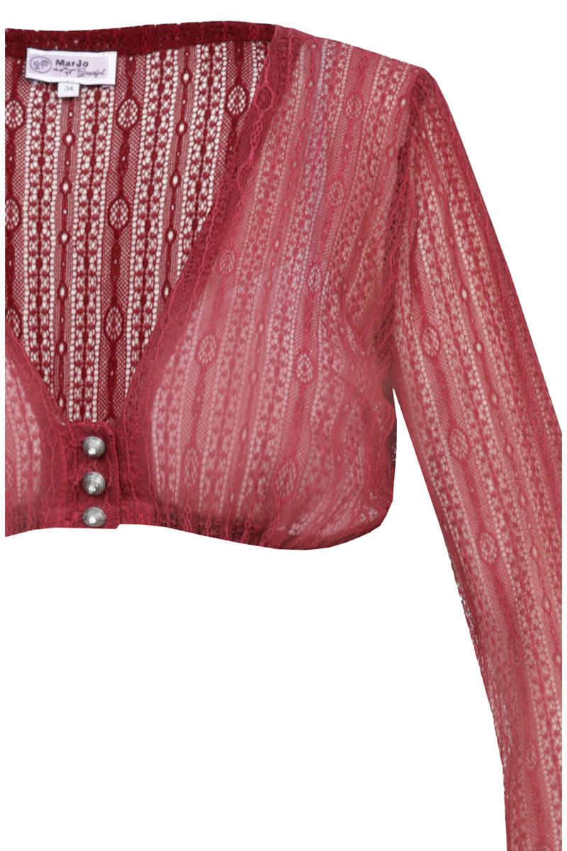 Dirndlbluse aus Spitze mit langen Ärmeln