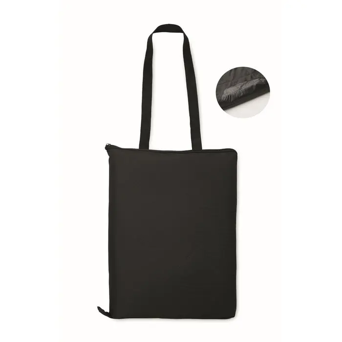 Outdoor Picknick-Decke PACAM - wasserfest, tragbar, schwarz