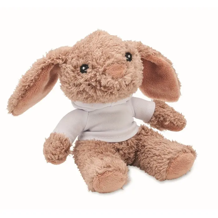 Plüsch-Hase BUNNY in Weiß mit modischem Hoody – Kuscheltier für Kinder