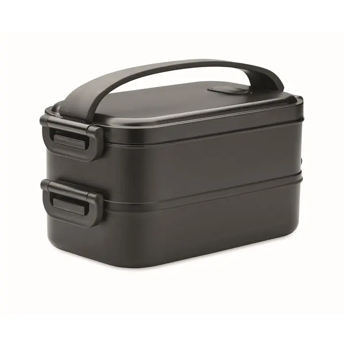 IDOLUNCH Lunchbox aus recyceltem PP - schwarz Nachhaltiger und stilvoller Frischhaltebehälter