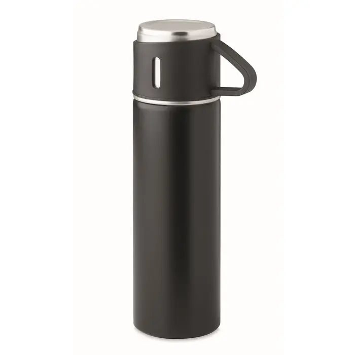 Schwarz TONIA 2tlg. Flasche und Becher-Set, doppelwandig