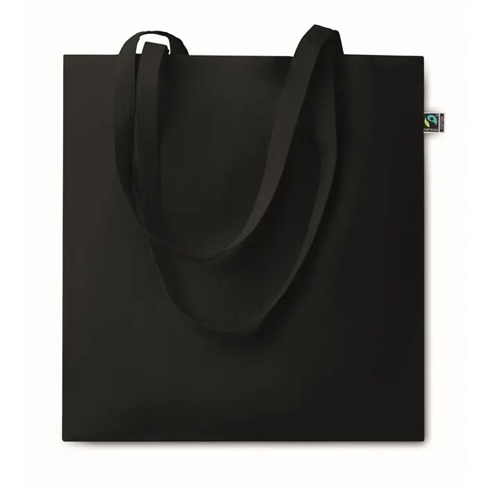 OSOLE COLOUR Schwarze Fairtrade Einkaufstasche 140g, Stilvoll & Nachhaltig