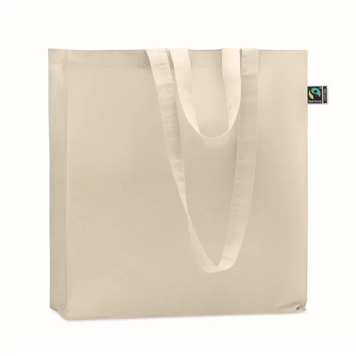 Nachhaltige Einkaufstasche Fairtrade OSOLE ++ - Beige Umweltfreundliche Tragetasche aus fair gehandelter Baumwolle