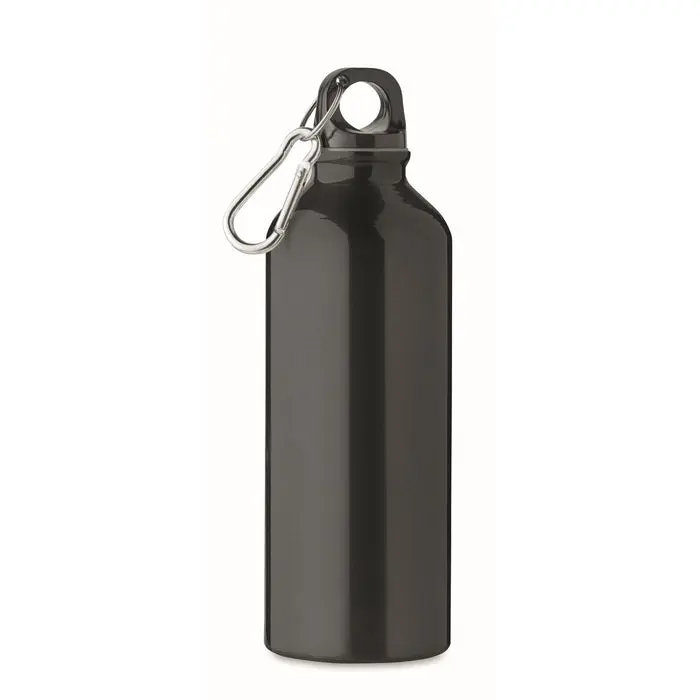 Recycelte REMOSS Aluminiumflasche, 500 ml, Umweltfreundlich, Schwarz