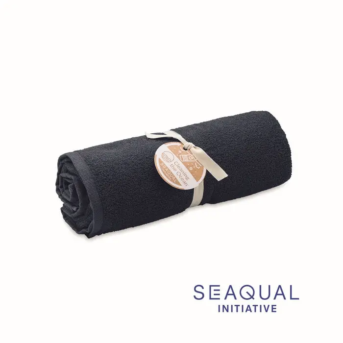 SEAQUAL Handtuch 70x140cm SAND - blau, nachhaltig und umweltfreundlich, ideal für Strand und Reisen