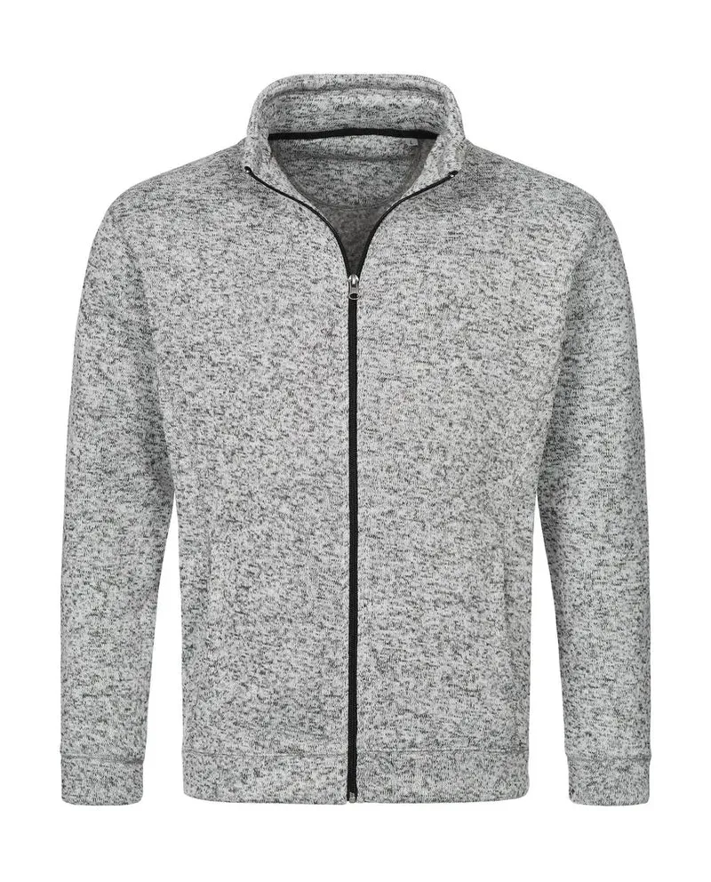 Strickfleece Herrenjacke