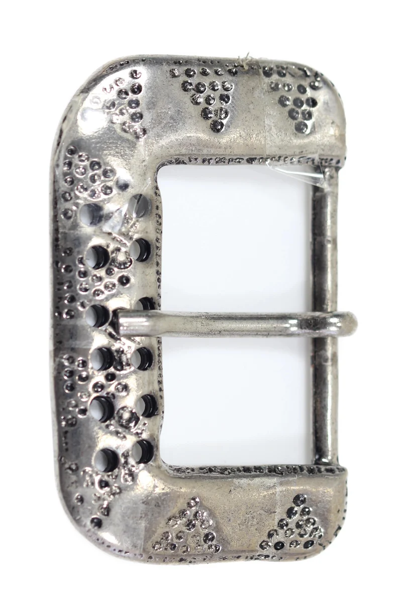 Gürtelschnalle Rustikal Silberfarben 40 mm – Metallschnalle SM-26