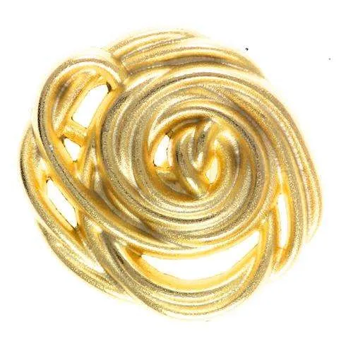 Trachtenknopf Rosenmotiv Gold – Metallknopf TK-46