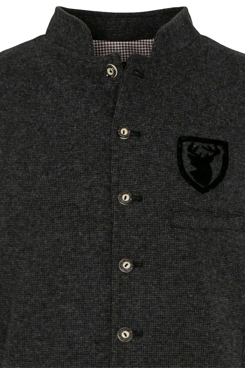 Herren Trachtenweste Sweatmaterial - anthrazit