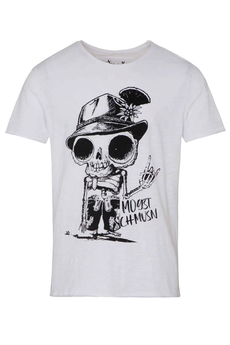 Herren Trachtenshirt 'Mogst Schmusn'