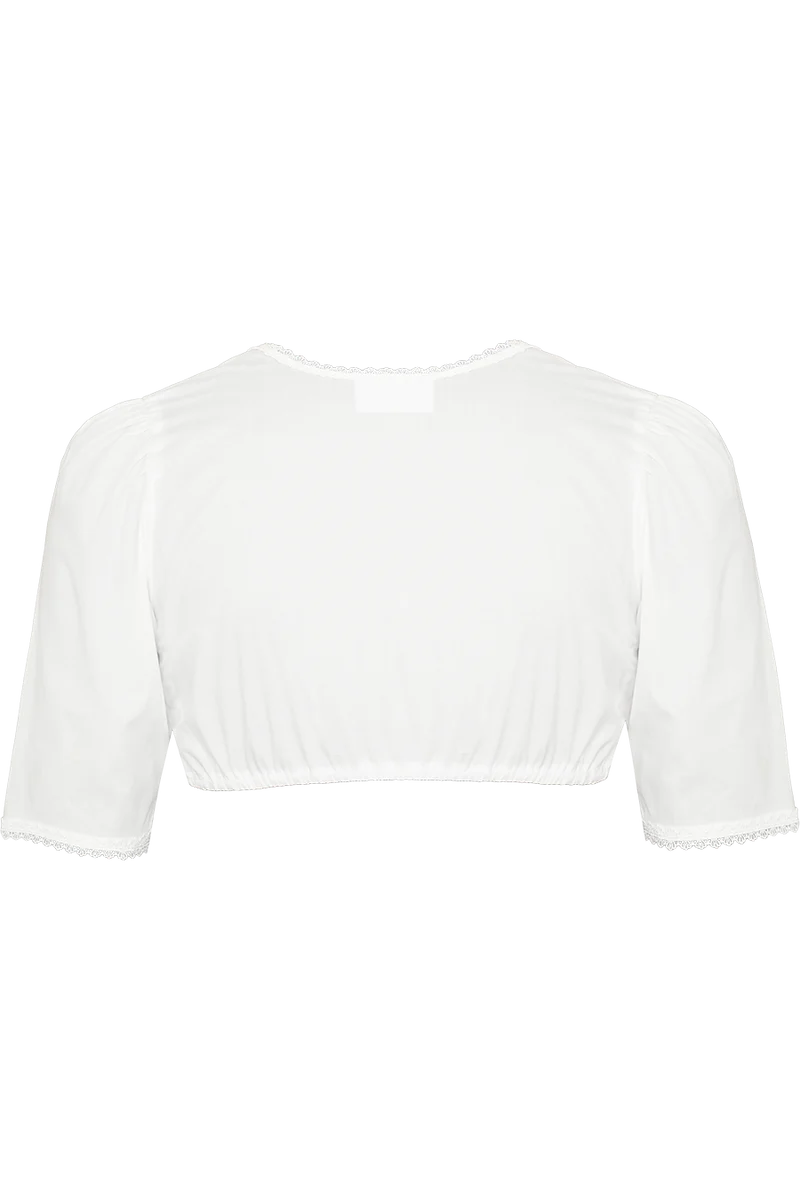 Dirndlbluse elastisch mit Herzausschnitt